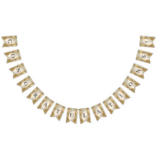 Gold Ornate Floral Bunting Flag