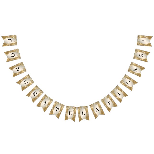 Gold Ornate Floral Bunting Flag (All)