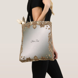 Gold Ornate Frame Tote Bag