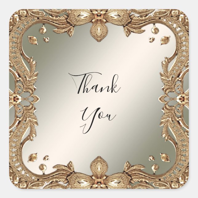 Gold Ornate Sticker (Front)