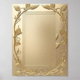 Gold Ornate Template Background Custom Poster