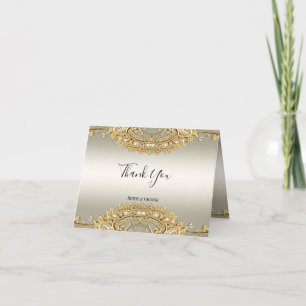 Gold Ornate Thank You Card