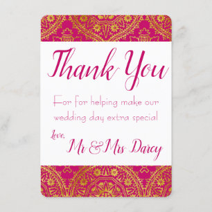 Gold Ornate Thank You Card
