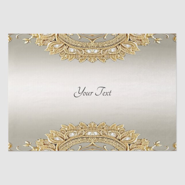 Gold Ornate Tissue Paper (Front)
