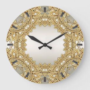 Gold Ornate Wall Clock