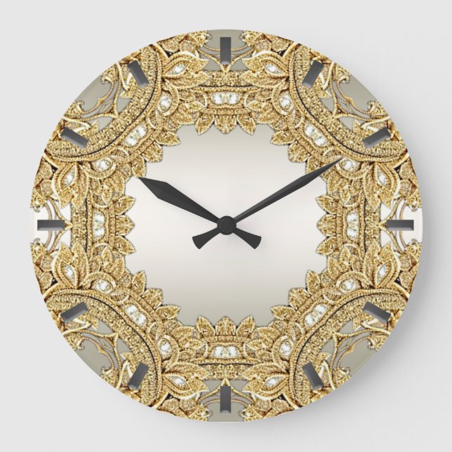 Gold Ornate Wall Clock (Front)