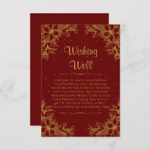 Gold Ornate Wedding Wishing Well Enclosure Card