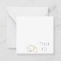 Gold Outlined Pomegranate Thank You Monogram Blank