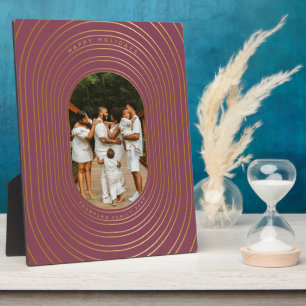 Gold Oval Frame Custom Photo Family Christmas