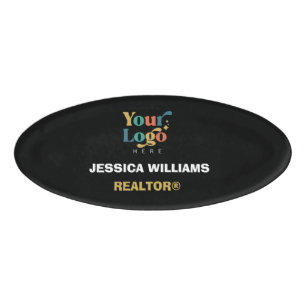 Gold Oval Nametag Epique Realty Name Tag