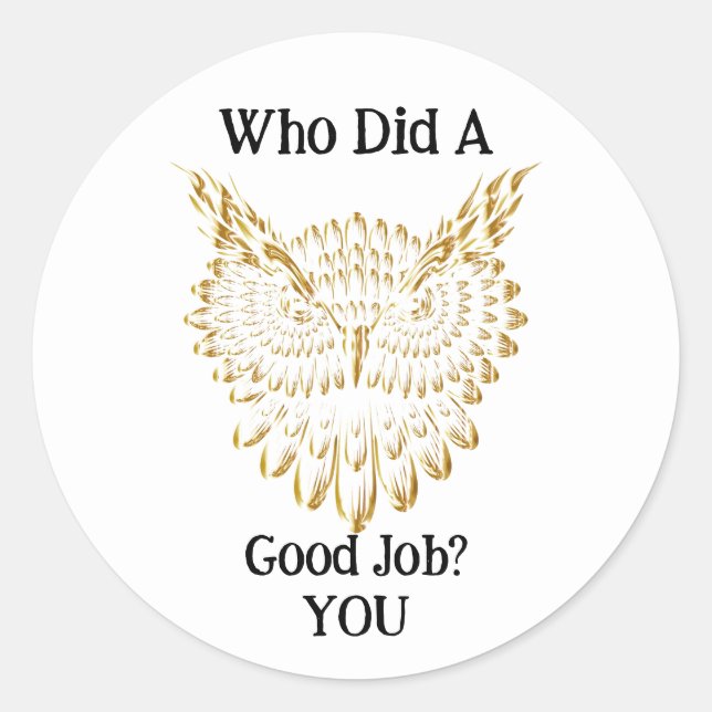 Gold Owl Sticker (Front)