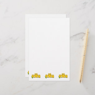 Gold Owls Design Stationery
