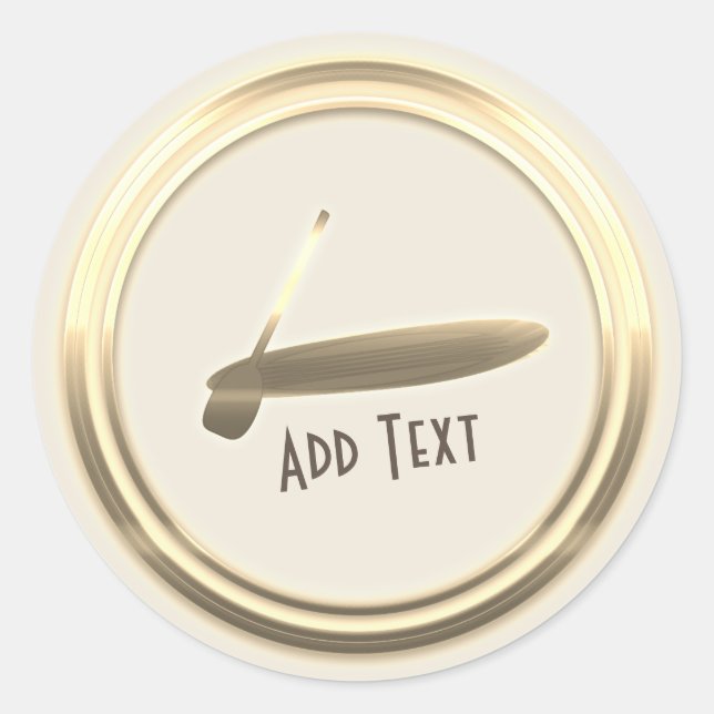 Gold Paddling Sticker (Front)