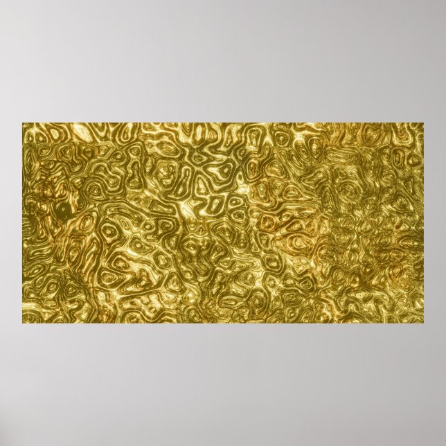 Gold Paint Design: Luxurious and Artistic Metallic Poster (Front)
