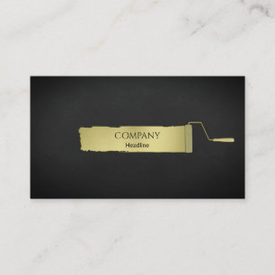 Gold Paint Roller Business Card