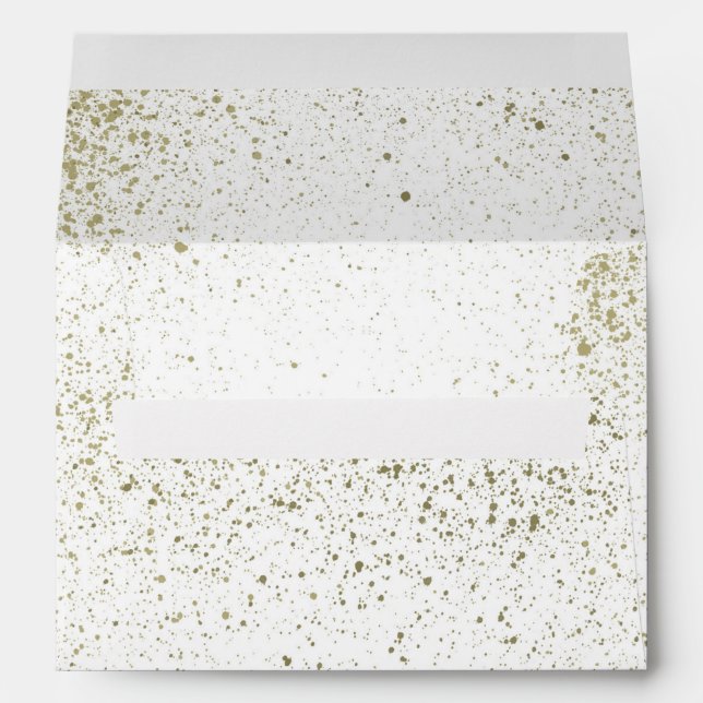 Gold paint splatter envelope (Back (Bottom))