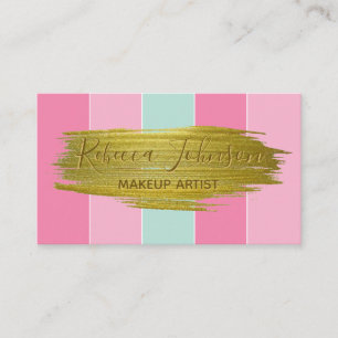 Gold Paint Stroke Colourful Stripes - Business Car Business Card