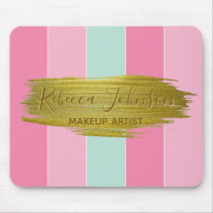 Gold Paint Stroke Colourful Stripes - Mousepad