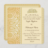 Gold Paisley Muslim wedding