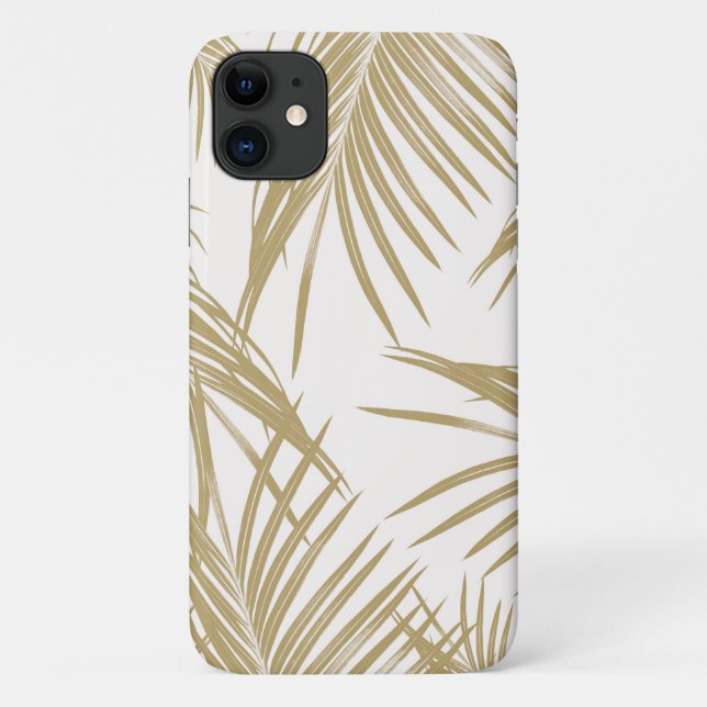 Gold Palm Leaves Dream #1 #tropical Case-Mate iPhone Case (Back)