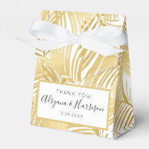 Gold Palm Leaves Tropical Wedding