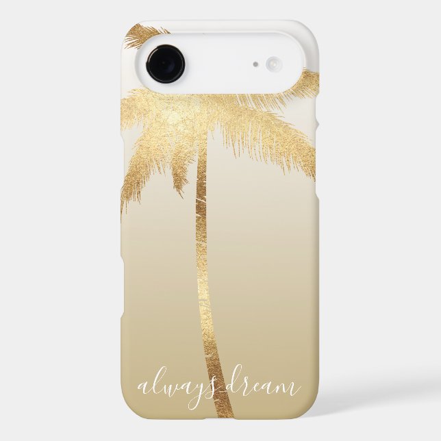Gold Palm Tree Dream Ombre Case-Mate iPhone Case (Back)
