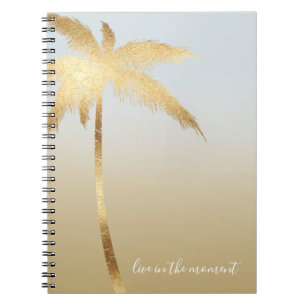 Gold Palm Tree Ombre Notebook
