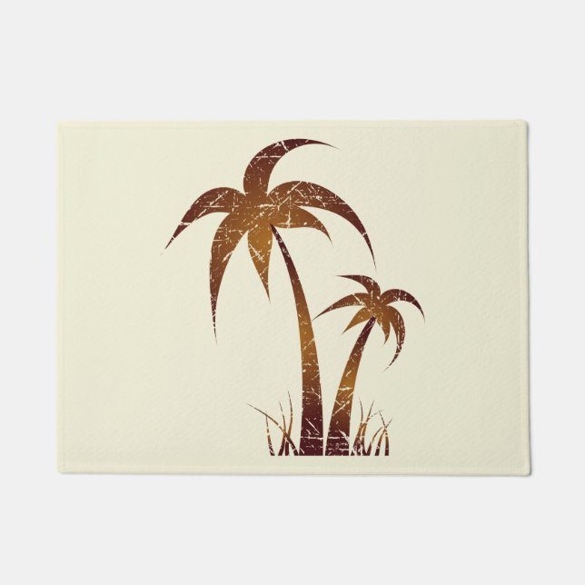 Gold palms tree doormat (Front)