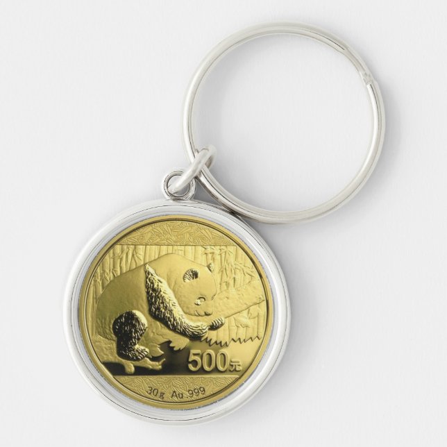 Gold Panda coin Key Ring (Front)