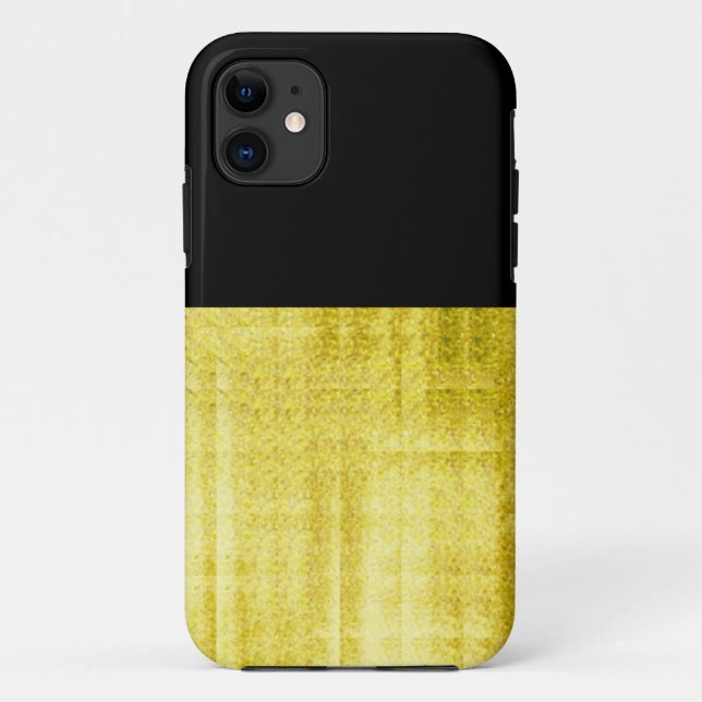 Gold-Panelled Black  Case-Mate iPhone Case (Back)