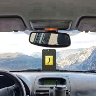 Gold Panelled Black-II Car Air Freshener