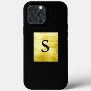Gold Panelled Black-II iPhone 13 Pro Max Case