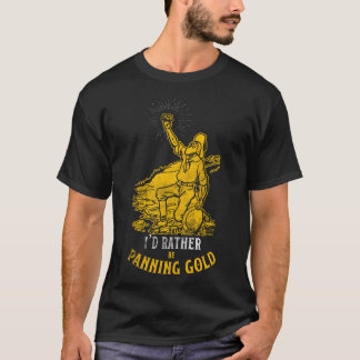 Gold Panning Design Baseball Sleeve T-Shirt