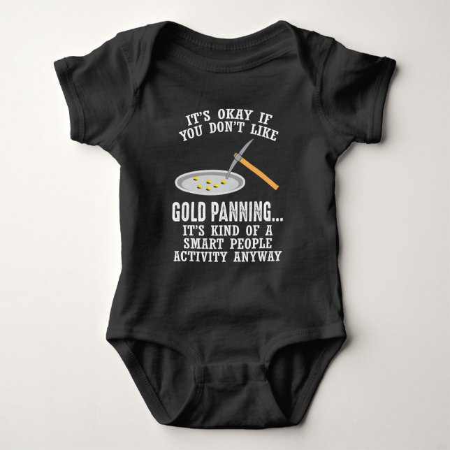 Gold Panning Gift - Mining Funny Miner Baby Bodysuit (Front)