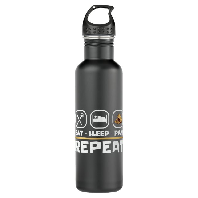Gold panning prospecting East Sleep Pan Repeat 710 Ml Water Bottle (Front)