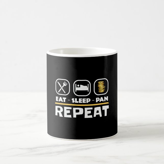 Gold panning prospecting East Sleep Pan Repeat Coffee Mug (Center)