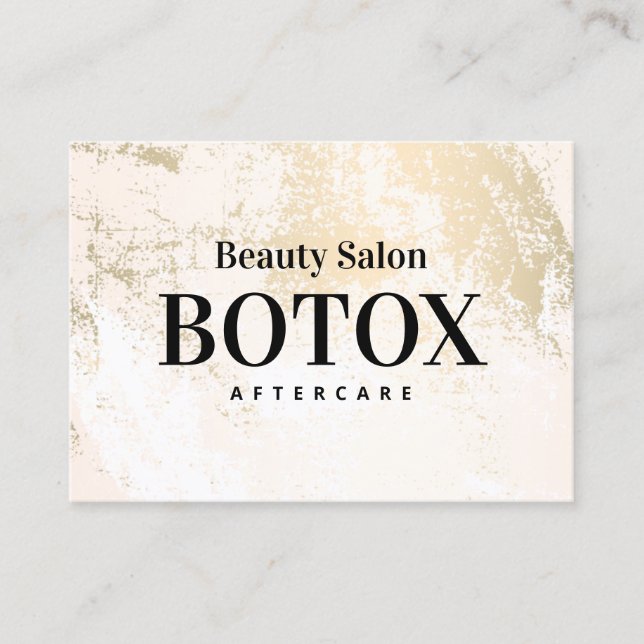 Gold Pastel Botox Aftercare Business Card (Front)