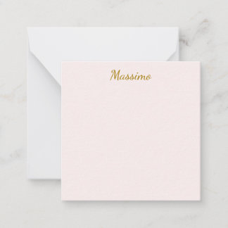 Gold & Pastel Colour Calligraphy Elegant Plain Nam Card