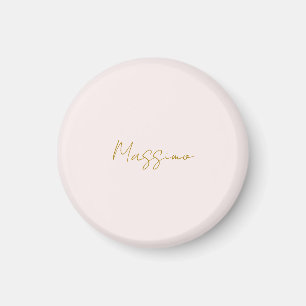 Gold & Pastel Colour Calligraphy Elegant Plain Nam Magnet