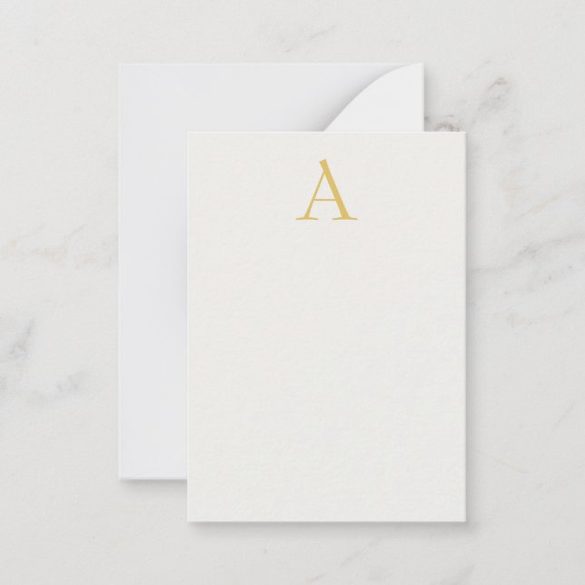 Gold & Pastel Colour Monogram Professional Initial Card (Front)