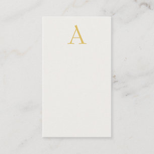 Gold & Pastel Colour Monogram Professional Initial Enclosure Card