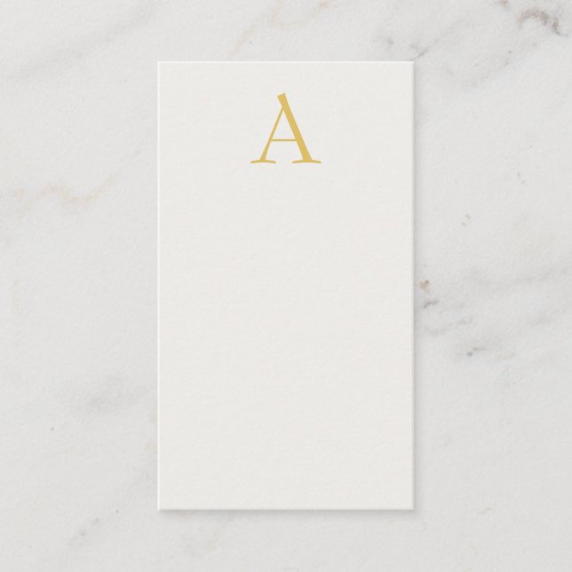 Gold & Pastel Colour Monogram Professional Initial Enclosure Card (Front)