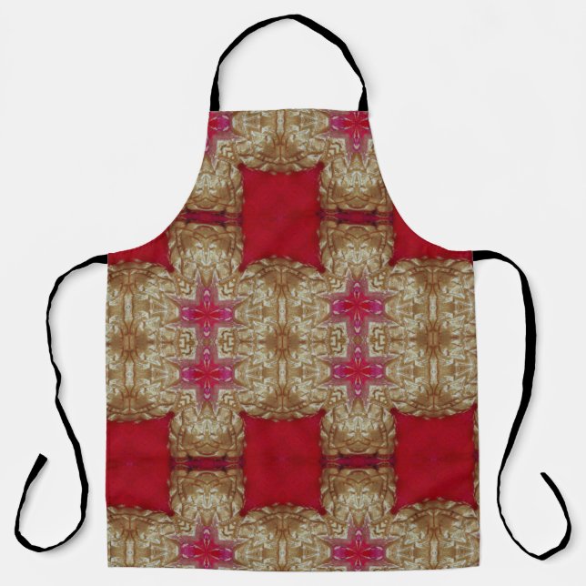 Gold pattern cement wall closeabstract, ancient, a apron (Front)