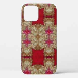 Gold pattern cement wall closeabstract, ancient, a iPhone 12 case