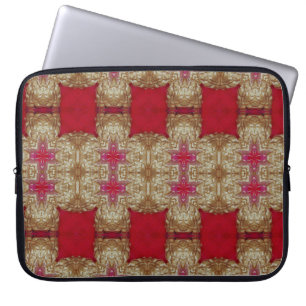Gold pattern cement wall closeabstract, ancient, a laptop sleeve