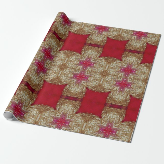 Gold pattern cement wall closeabstract, ancient, a wrapping paper (Unrolled)
