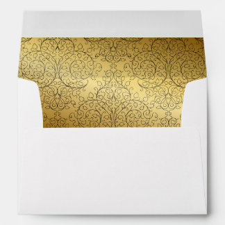 Gold Pattern Lined Envelope