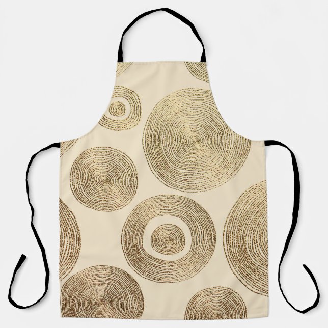 Gold pattern: shiny abstract luxury design apron (Front)