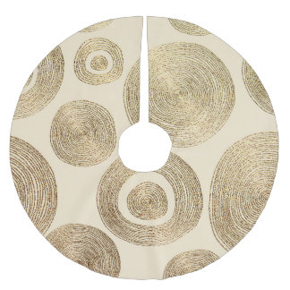 Gold pattern: shiny abstract luxury design brushed polyester tree skirt