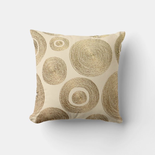 Gold pattern: shiny abstract luxury design cushion (Front)